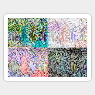 Starry Nights Over MeepNana Festival Glassed Quads Sticker